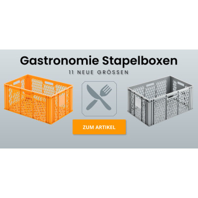 Perfostar Stapelboxen - Lebensmittelechte PerfoStar Behälter mit durchbrochenen Wänden und Boden