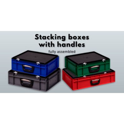 Stacking boxes with handles - 