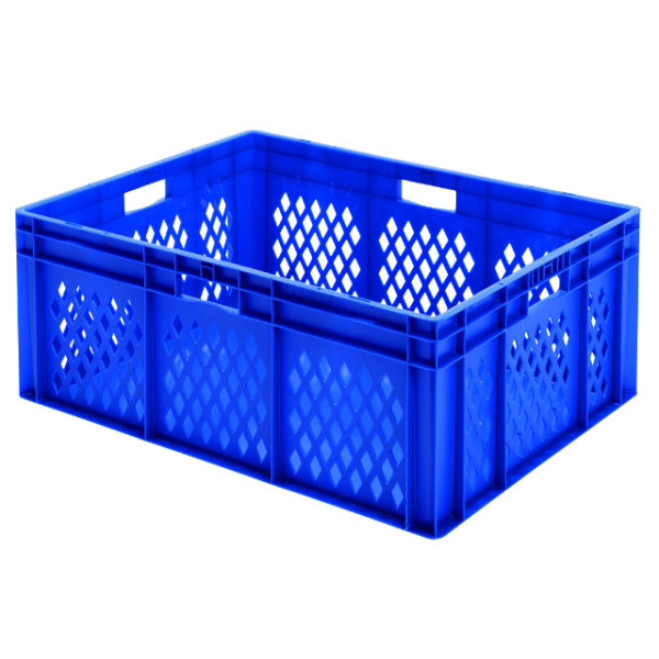 Euro-Format Stacking Container TK 800/320-1, 320x800x600 mm (HxWxD), perforated walls - closed bottom, 127 Litre, Mat.: Polypropylene