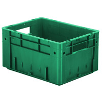 Heavy duty stacking box VTK 400/210-0, 400x300x210 mm LxWxH, solid walls and base, 18 litres, made of PP