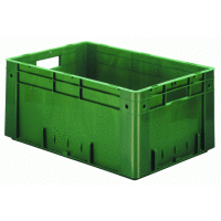 Heavy duty stacking box VTK 600/320-0, 600x400x270 mm l x w x h, walls and base closed, 50 litres, made of PP