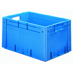 Heavy duty stacking box VTK 600/320-0, 600x400x320 mm LxWxH, walls and base closed, 60 litres, made of PP