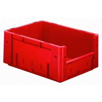 Euro-Format-Sichtlagerkasten / Stapelbehälter mit Eingriff-Öffnung VTK 400/175-4, 400x300x175 mm (LxBxH), stapelbar, aus PP