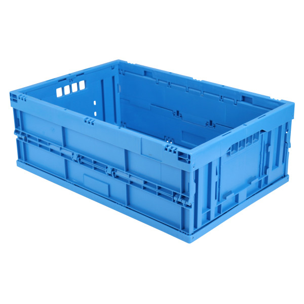 Faltbox FB 6/220, blau, 600 x 400 x 220 mm,Wände u. Boden geschlossen, Nutzvolumen 42 Liter, aus PP