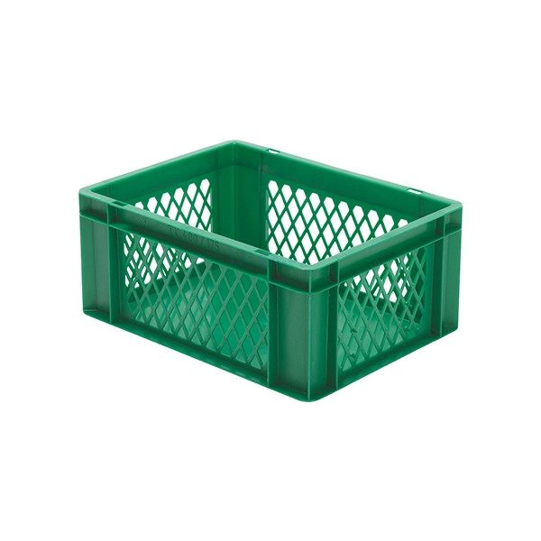 Euro-Format Stacking Container TK 400/175-1, 175x400x300 mm (HxWxD), perforated walls - closed Bottom, 15 Litre, Mat.: Polypropylene