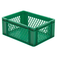Euro-Format Stacking Container TK 400/175-1, 175x400x300 mm (HxWxD), perforated walls - closed Bottom, 15 Litre, Mat.: Polypropylene