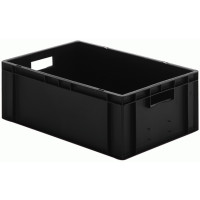 ESD-Transport-Stapelbox TKL 600/210-0, 600x400x210 mm (lxbxh), leitfähig, aus PPN, schwarz