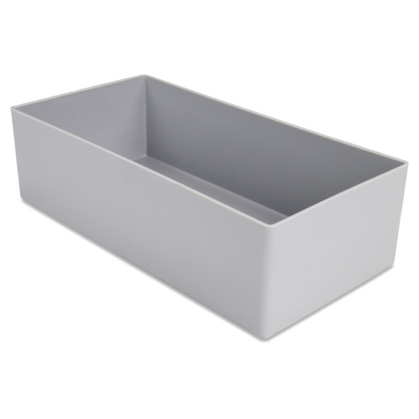 Insertable bin 63/6, 216x108x63 mm, grey, industry standard for drawers, assortment boxes, made of polystyrene