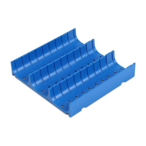 Insertable trough for drawers and workbenches with 3 rows, 149x149x28 mm, made of ABS