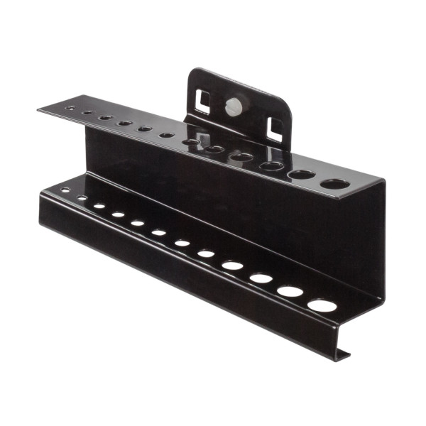 Lochplatten-Inbusschlüsselhalter, 1 - 11 mm (für 12 Sechskant-Schlüssel), RAL 9005 (Tiefschwarz)