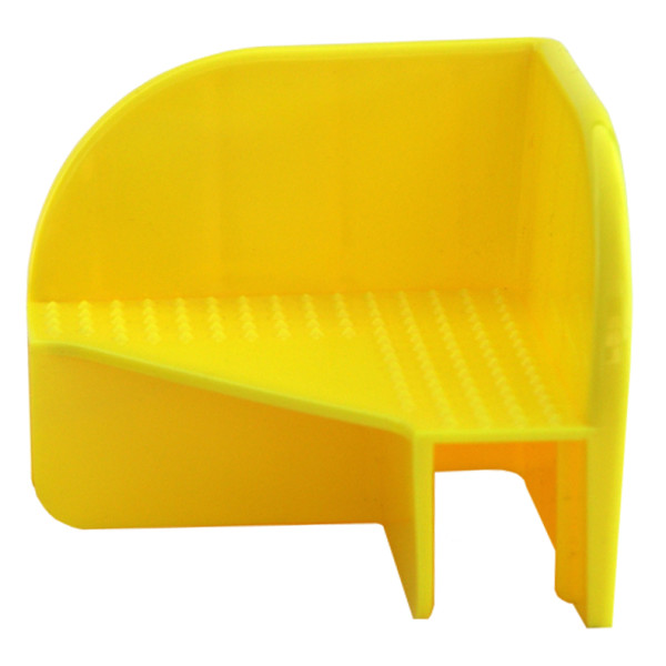 Stapelecken Set (20 St.) für Paletten-Holzaufsetzrahmen, gelb, aus PE