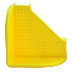 20 pcs. stacking corners for pallet collars, yellow, material: HDPE