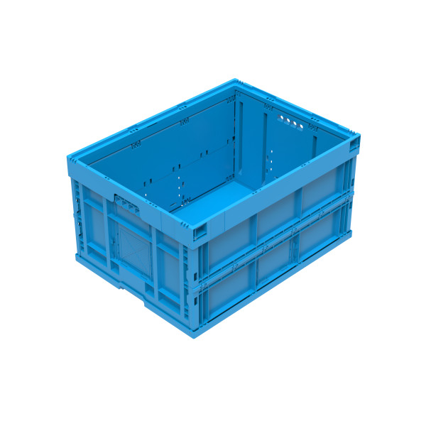 Faltbox FB 8/445-0, blau, 800 x 600 x 445 mm (LxBxH), aus PP, 172 Liter