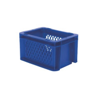 Euro-Format Stacking Container TK 200/120-1, 120x200x150 mm (HxWxD), perforated walls - closed Bottom, 2 Litre, Mat.: Polypropylene