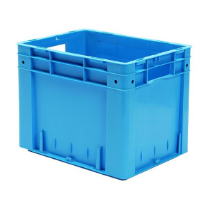 Heavy duty stacking box VTK 400/320-0, 400x300x320 mm LxWxH, solid walls and base, 28 litres, made of PP