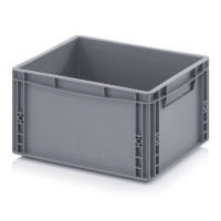 Euro-Format-Stapelbehälter "ECO", ohne Grifföffnungen, Außenmaße L x B x H (mm): 400 x 300 x 220, Wände/Boden geschlossen, aus PP, grau