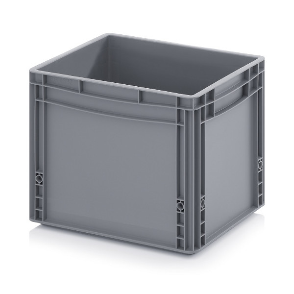Euro-Format-Stapelbehälter ECO, ohne Grifföffnungen, Außenmaße L x B x H (mm): 400 x 300 x 320, Wände/Boden geschlossen, aus PP, grau