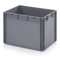 Euro-Format-Stapelbehälter "ECO", ohne Grifföffnungen, Außenmaße L x B x H (mm): 600 x 400 x 420, Wände/Boden geschlossen, aus PP, grau