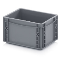 Euro-Format-Stapelbehälter "ECO", ohne Grifföffnungen, Außenmaße L x B x H (mm):300 x 200 x 170, Wände/Boden geschlossen, aus PP, grau