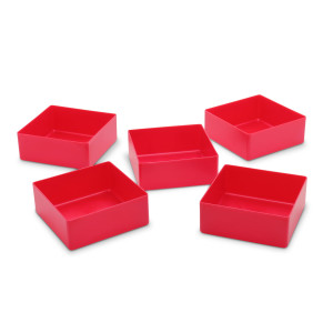 25 pcs. insertable bins 40/2, 99x99x40 mm, red, industry...
