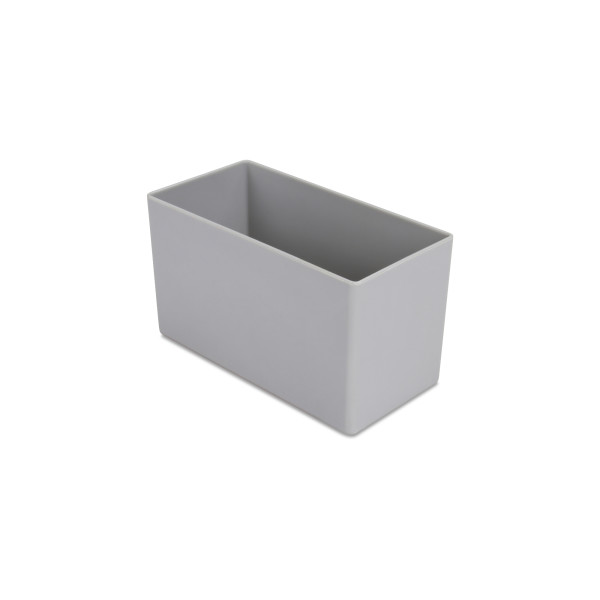 Insertable bin 63/5, 108x49x63 mm, grey, industry standard for drawers, assortment boxes, made of polystyrene