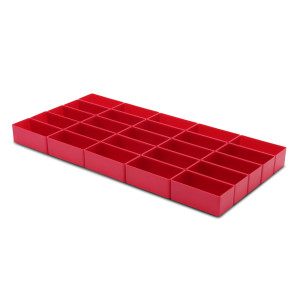25 pcs. insertable bins 40/3, 99x49x40 mm, red, industry...