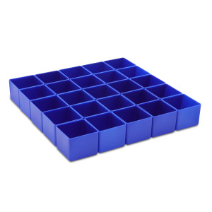 25 pcs. insertable bins 40/4, 49x49x40 mm, blue, industry...