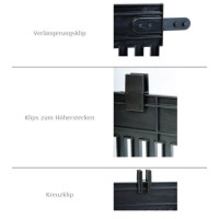 Kreuz-Verbindungs-Klip 10 mm, zum Aufeinanderstecken von 10 mm starken Paletten-Gefachteiler 120/180/200 mm hoch