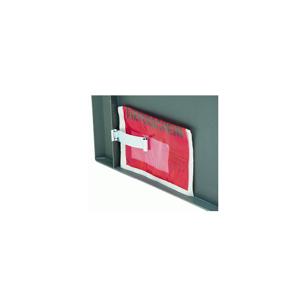 Etikettenclip / Belegklammer aus Federstahl für Euro-Stapelbehälter / Stapelboxen