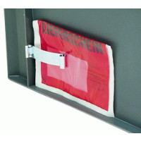 Etikettenclip / Belegklammer aus Federstahl für Euro-Stapelbehälter / Stapelboxen