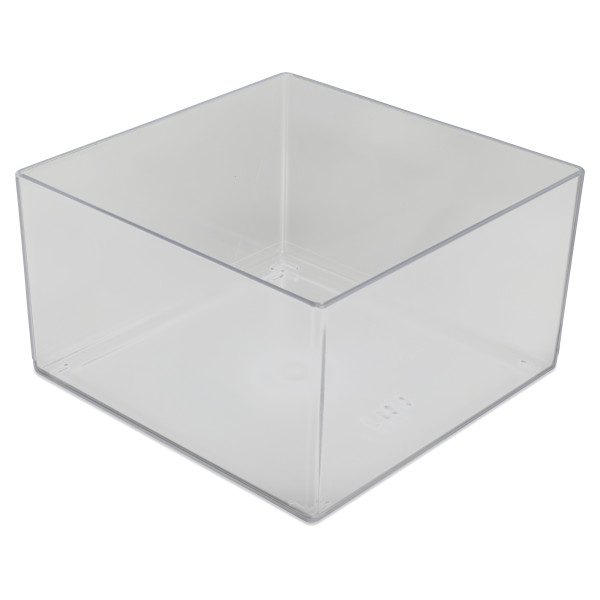 25 pcs. insertable bins 63/3, 108x108x63  mm, transparent, industry standard for drawers, assortment boxes, made of polystyrene