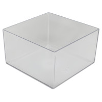 25 pcs. insertable bins 63/3, 108x108x63  mm, transparent, industry standard for drawers, assortment boxes, made of polystyrene