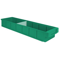 VKB 600/152, grün,  versträrkte Kleinteile- u. Regalbox aus PP, 600 x 152 x 83 mm (LxBxH), 1 VE=10 St.