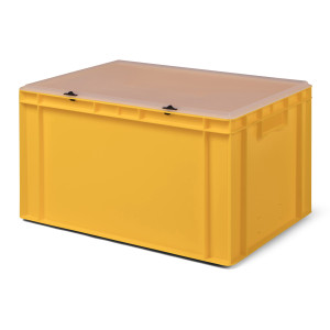 Euro-Transport-Stapelbox, gelb, mit transparentem...