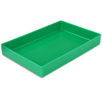 25 pcs. insertable bins 23/4, 162x108x23 mm, green, industry standard for drawers, assortment boxes, made of polystyrene
