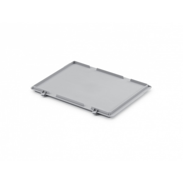 UniBox-Verschluß- oder Auflagedeckel für Stapelkästen 400x300 mm (LxB), hellgrau, aus PP