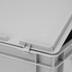 UniBox-Verschluß- oder Auflagedeckel für Stapelkästen 400x300 mm (LxB), hellgrau, aus PP