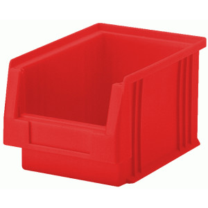 VE (25 St.) Sichtlagerkasten PLK 3, rot, 230/205x150x125 mm (LxBxH), aus PP, mit integriertem Etikettenfach