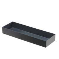 25 pcs. insertable bins 45/6, 324x108x45 mm, black, industry standard for drawers, assortment boxes, made of polystyrene

