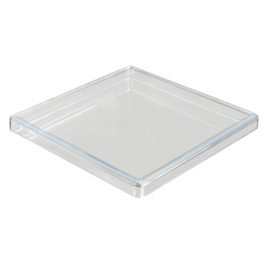 Deckel für Einsatzkasten E 45/3, transparent, 108 x 108 x 45 mm (lxbxh), aus PS, 1 VE = 25 Stück