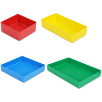 4-pcs. trial set insertable bins E23, various sizes, made from polystyrene