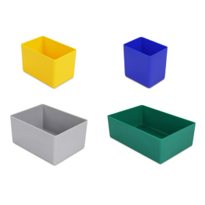 6-pcs. trial set insertable bins E54, various sizes, made...