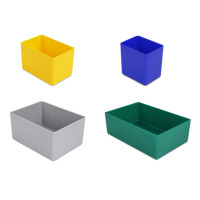 6-pcs. trial set insertable bins E54, various sizes, made from polystyrene