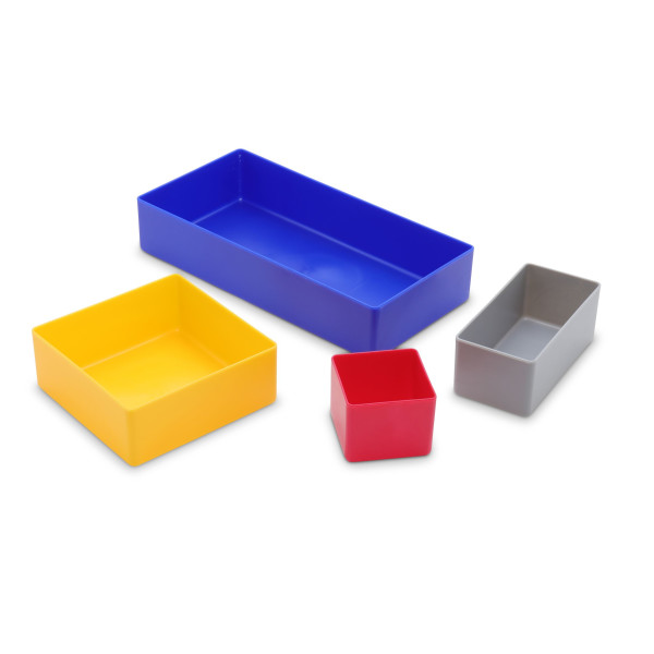 4-pcs. trial set insertable bins E40, various sizes, made from polystyrene