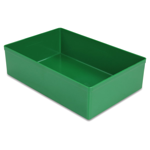 Insertable bin 45/4, 162x108x45 mm, green, industry standard for drawers, assortment boxes, made of polystyrene