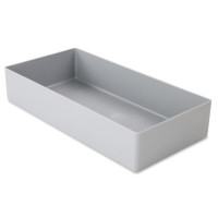 Insertable bin 45/5, 216x108x45 mm, grey, industry standard for drawers, assortment boxes, made of polystyrene