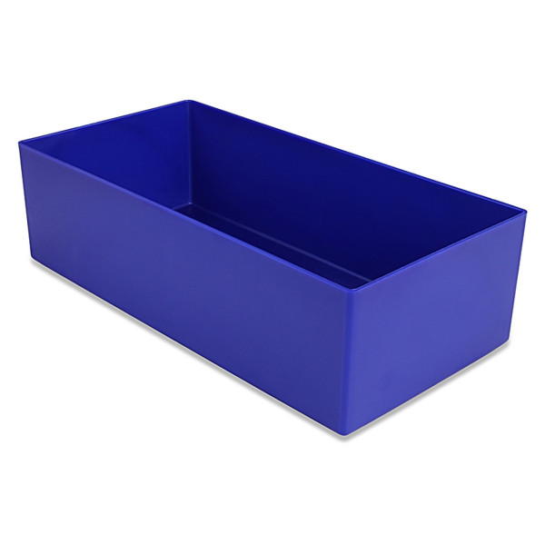 Insertable bin 63/6, 216x108x63 mm, blue, industry standard for drawers, assortment boxes, made of polystyrene