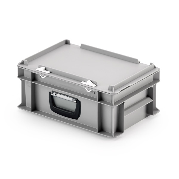 Euro-Stapelbox mit Koffergriff / Werkzeugkoffer 600x400x186 mm aus PP LxBxH 