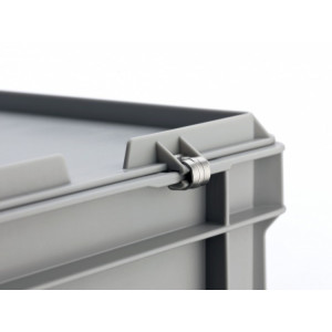 Edelstahl-Klemmfeder für UniBox-Scharnierdeckel, Maße: 15 x 14 x 11 mm