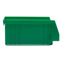 Sichtlagerkasten PLK 4 SP mit rückseitiger Aufhängelasche, grün, 164/150 x 105 x 75 mm (LxBxH), aus Polypropylen